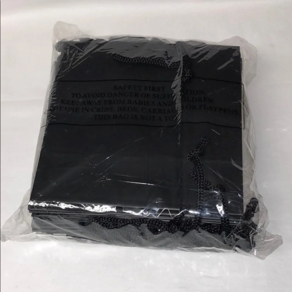 New 20 Pack of Small Black Gift Bags